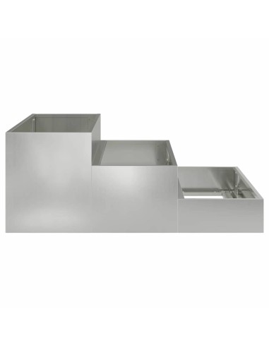 Градинска саксия Сребрист 90 x 90 x 35 см Поцинкована стомана