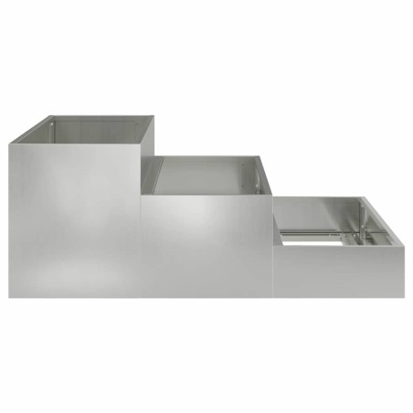 Градинска саксия Сребрист 90 x 90 x 35 см Поцинкована стомана