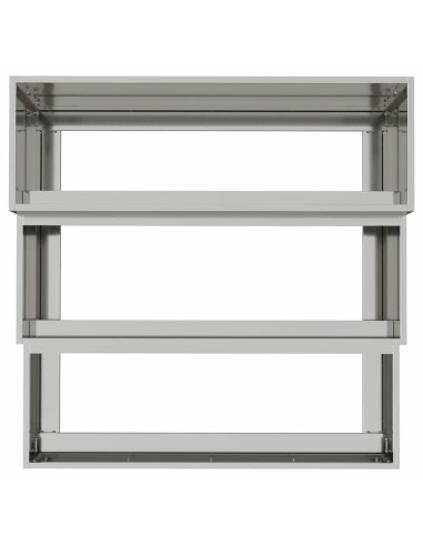 Градинска саксия Сребрист 90 x 90 x 35 см Поцинкована стомана