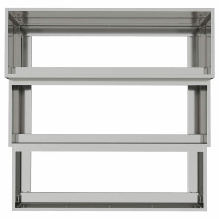 Градинска саксия Сребрист 90 x 90 x 35 см Поцинкована стомана
