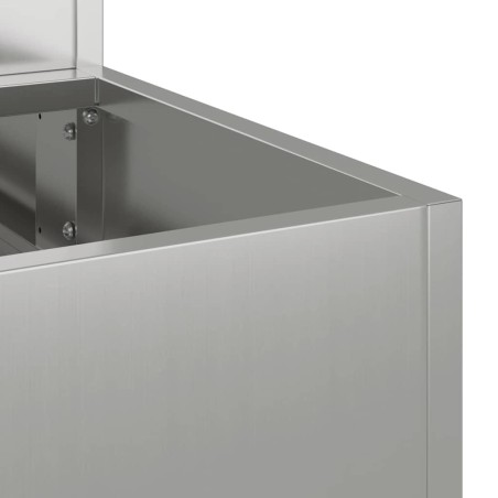 Градинска саксия Сребрист 90 x 90 x 35 см Поцинкована стомана