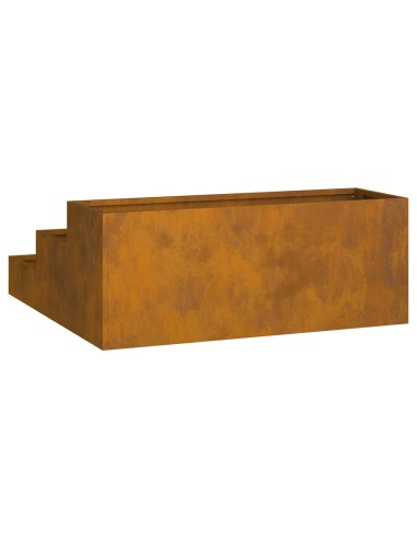 Градинска саксия Ръждясало 90 x 90 x 35 см Патинираща стомана