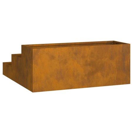 Градинска саксия Ръждясало 90 x 90 x 35 см Патинираща стомана