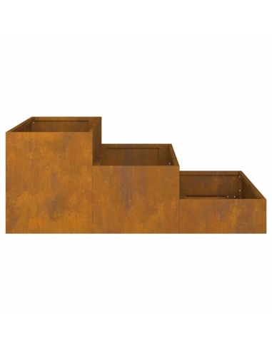 Градинска саксия Ръждясало 90 x 90 x 35 см Патинираща стомана