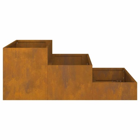 Градинска саксия Ръждясало 90 x 90 x 35 см Патинираща стомана