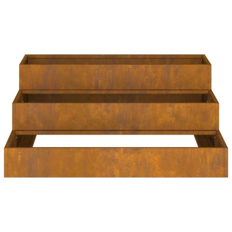 Градинска саксия Ръждясало 90 x 90 x 35 см Патинираща стомана