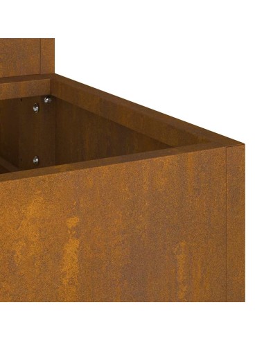 Градинска саксия Ръждясало 90 x 90 x 35 см Патинираща стомана