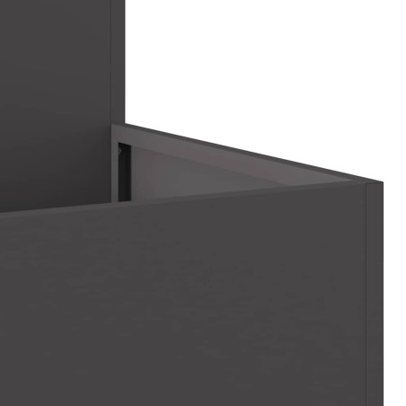 Градинска саксия Черно 80 x 80 x 48 см Стомана