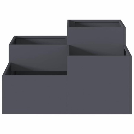 Градинска саксия Антрацит 80 x 80 x 48 см Стомана
