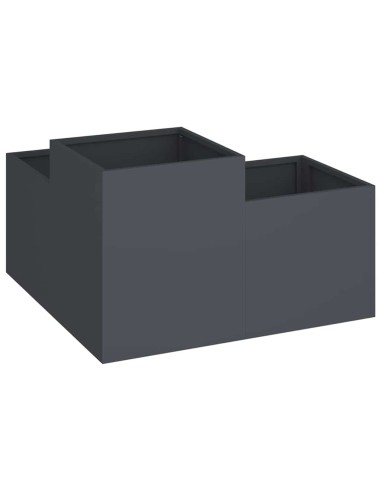 Градинска саксия Антрацит 80 x 80 x 48 см Стомана