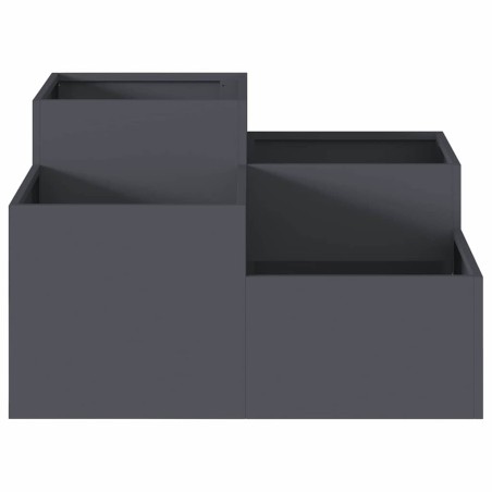 Градинска саксия Антрацит 80 x 80 x 48 см Стомана