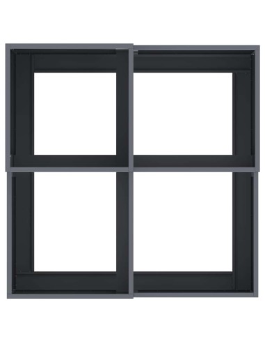 Градинска саксия Антрацит 80 x 80 x 48 см Стомана