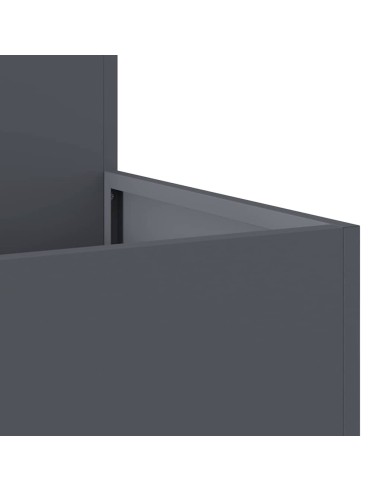 Градинска саксия Антрацит 80 x 80 x 48 см Стомана