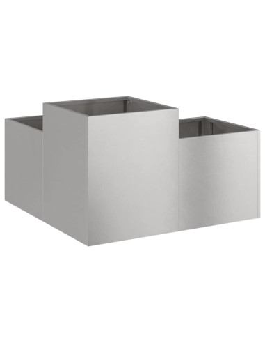 Градинска саксия Сребрист 80 x 80 x 48 см Неръждаема стомана