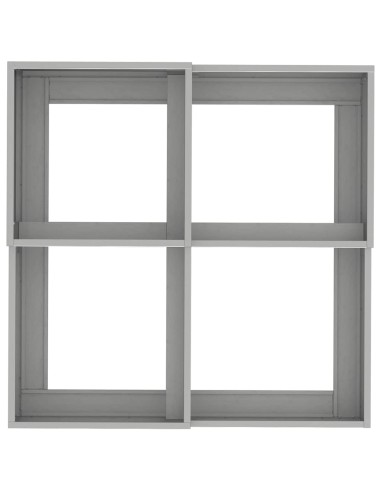 Градинска саксия Сребрист 80 x 80 x 48 см Неръждаема стомана
