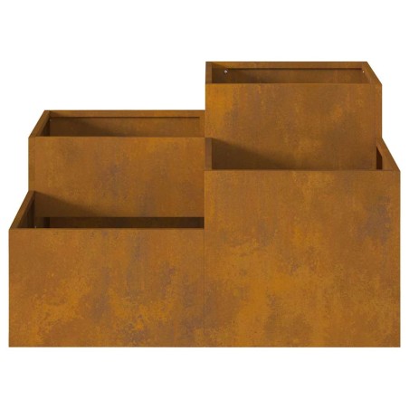 Градинска саксия Ръждясало 80 x 80 x 48 см Патинираща стомана