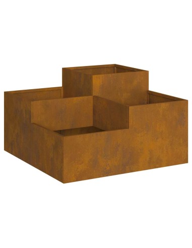 Градинска саксия Ръждясало 80 x 80 x 48 см Патинираща стомана