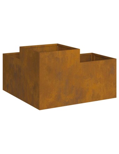 Градинска саксия Ръждясало 80 x 80 x 48 см Патинираща стомана