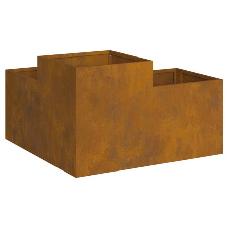 Градинска саксия Ръждясало 80 x 80 x 48 см Патинираща стомана
