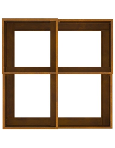 Градинска саксия Ръждясало 80 x 80 x 48 см Патинираща стомана