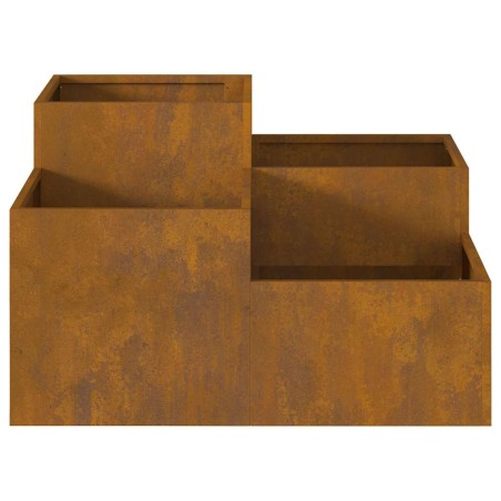 Градинска саксия Ръждясало 80 x 80 x 48 см Патинираща стомана