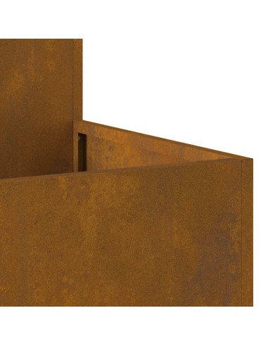 Градинска саксия Ръждясало 80 x 80 x 48 см Патинираща стомана