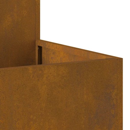 Градинска саксия Ръждясало 80 x 80 x 48 см Патинираща стомана