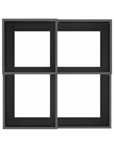 Градинска саксия Черно 100 x 100 x 48 см Стомана