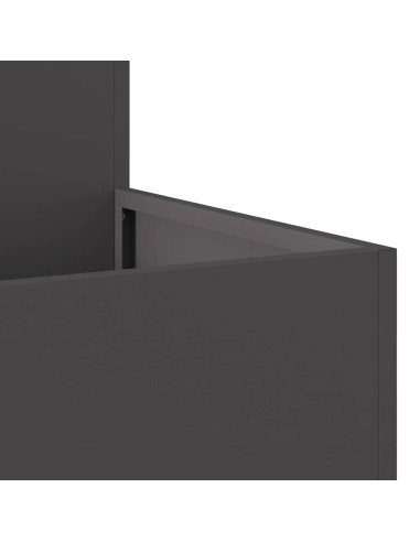 Градинска саксия Черно 100 x 100 x 48 см Стомана