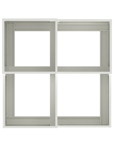 Градинска саксия Бяло 100 x 100 x 48 см Стомана