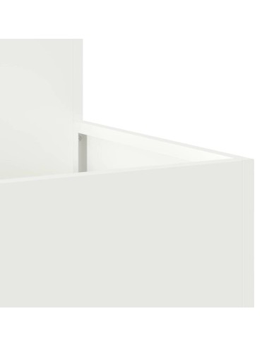 Градинска саксия Бяло 100 x 100 x 48 см Стомана