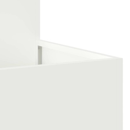 Градинска саксия Бяло 100 x 100 x 48 см Стомана