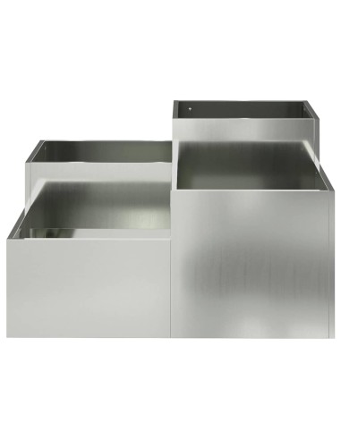 Градинска саксия Сребрист 100 x 100 x 48 см Поцинкована стомана