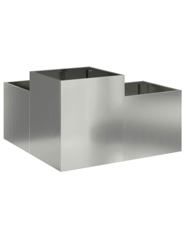 Градинска саксия Сребрист 100 x 100 x 48 см Поцинкована стомана