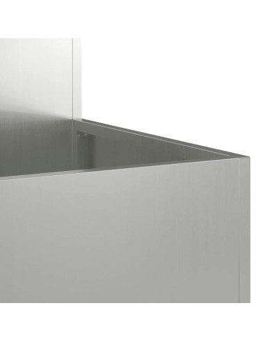 Градинска саксия Сребрист 100 x 100 x 48 см Поцинкована стомана