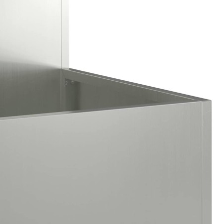 Градинска саксия Сребрист 100 x 100 x 48 см Поцинкована стомана