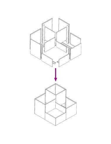 Градинска саксия Бяло 80 x 80 x 60 см Стомана