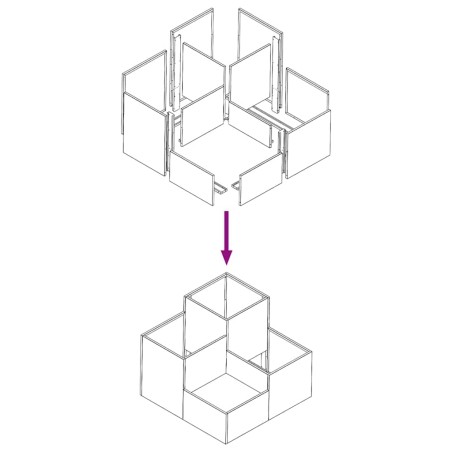 Градинска саксия Бяло 80 x 80 x 60 см Стомана