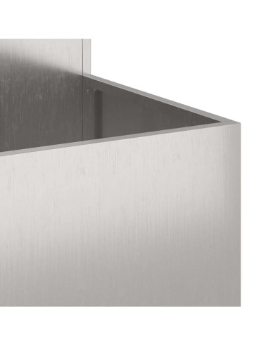 Градинска саксия Сребрист 80 x 80 x 60 см Неръждаема стомана