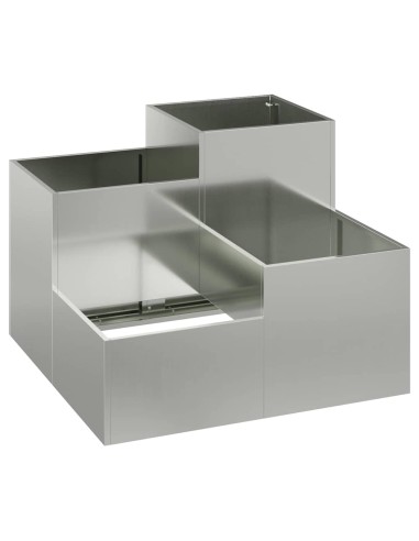 Градинска саксия Сребрист 80 x 80 x 60 см Поцинкована стомана
