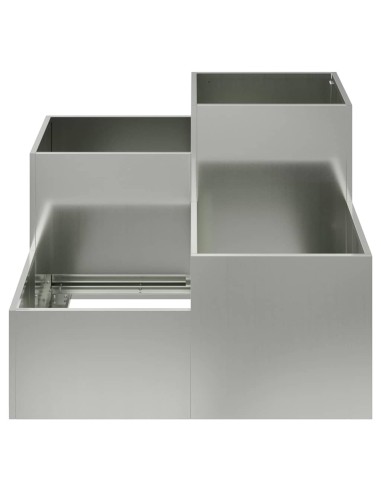 Градинска саксия Сребрист 80 x 80 x 60 см Поцинкована стомана