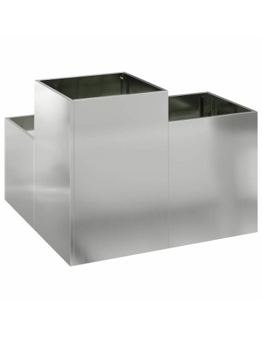 Градинска саксия Сребрист 80 x 80 x 60 см Поцинкована стомана