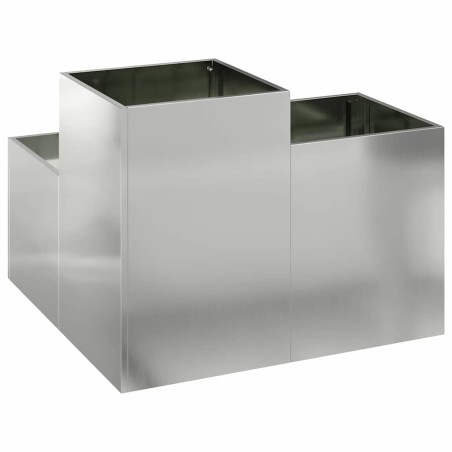 Градинска саксия Сребрист 80 x 80 x 60 см Поцинкована стомана