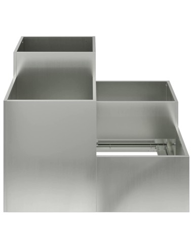 Градинска саксия Сребрист 80 x 80 x 60 см Поцинкована стомана