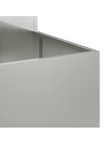 Градинска саксия Сребрист 80 x 80 x 60 см Поцинкована стомана