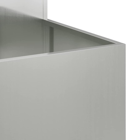 Градинска саксия Сребрист 80 x 80 x 60 см Поцинкована стомана
