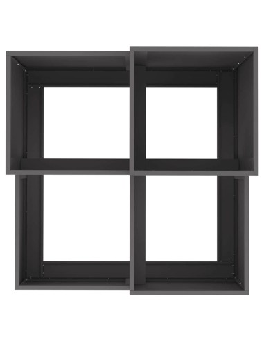 Градинска саксия Черно 100 x 100 x 60 см Стомана
