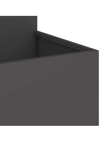 Градинска саксия Черно 100 x 100 x 60 см Стомана