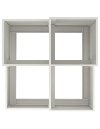 Градинска саксия Бяло 100 x 100 x 60 см Стомана