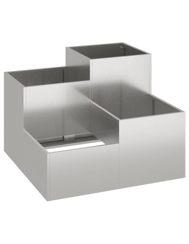 Градинска саксия Сребрист 100 x 100 x 60 см Неръждаема стомана